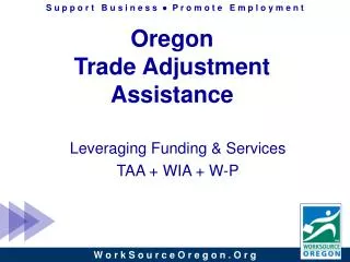 Oregon Trade Adjustment Assistance
