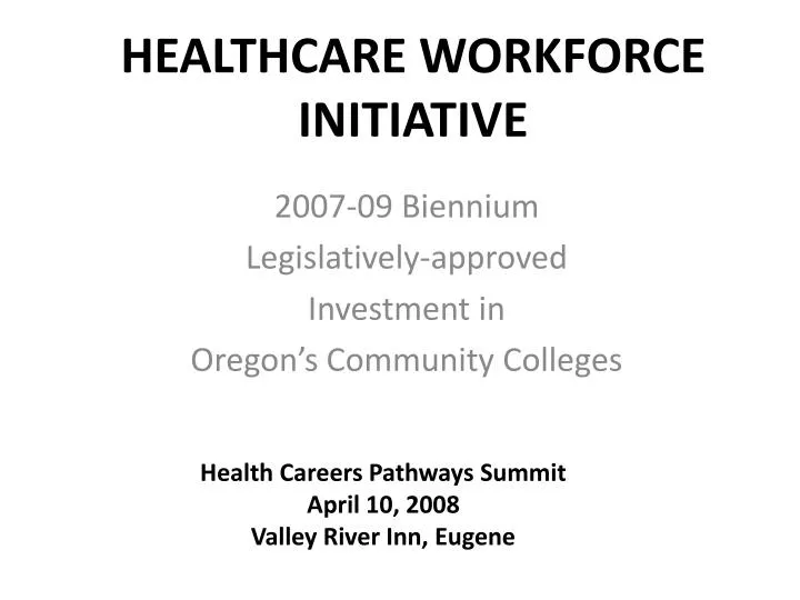 healthcare workforce initiative