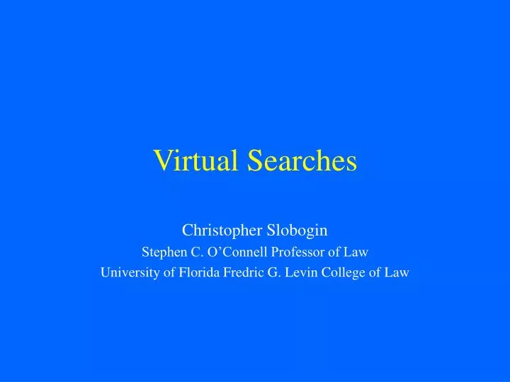 virtual searches