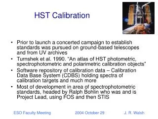 HST Calibration