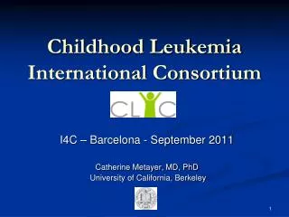 Childhood Leukemia International Consortium