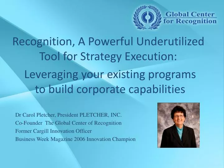 recognition a powerful underutilized tool for strategy execution