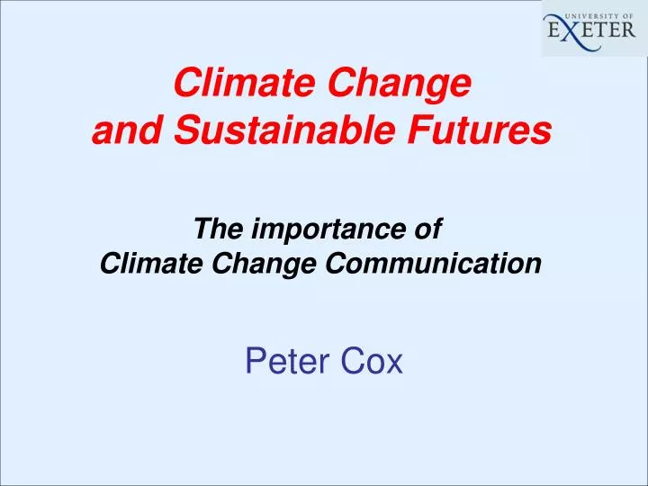 climate change and sustainable futures