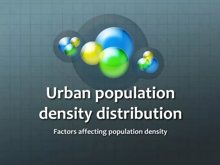 urban population density distribution
