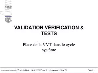 validation v rification tests