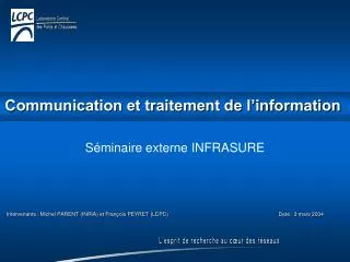 communication et traitement de l information