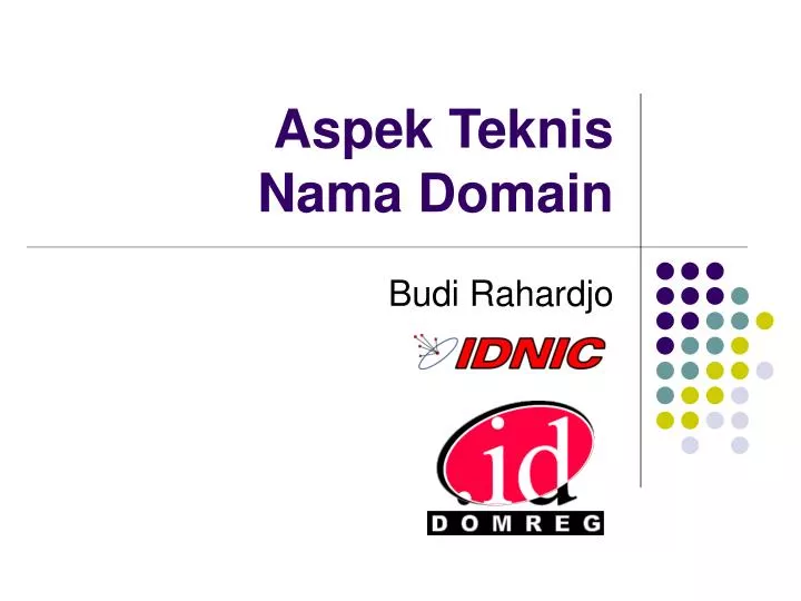 aspek teknis nama domain