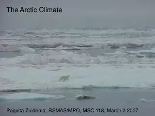 The Arctic Climate