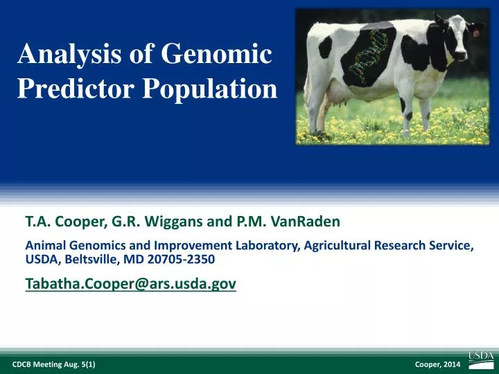 analysis of genomic predictor population