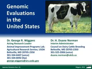Genomic Evaluations in the United States