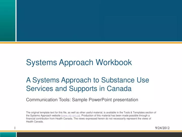 systems approach workbook a systems approach to substance use services and supports in canada