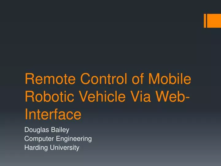 remote control of mobile robotic vehicle via web interface