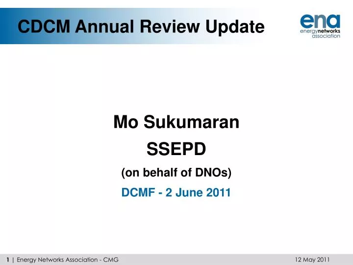 cdcm annual review update