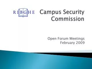 Campus Security Commission