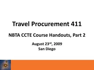 Travel Procurement 411