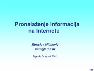 pronala enje informacija na internetu