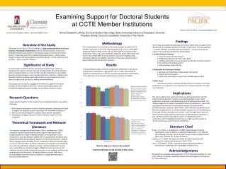 Examining Support for Doctoral Students at CCTE Member Institutions