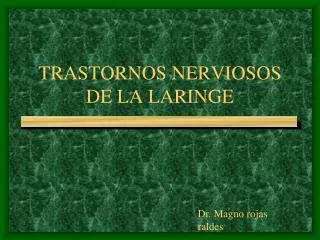trastornos nerviosos de la laringe