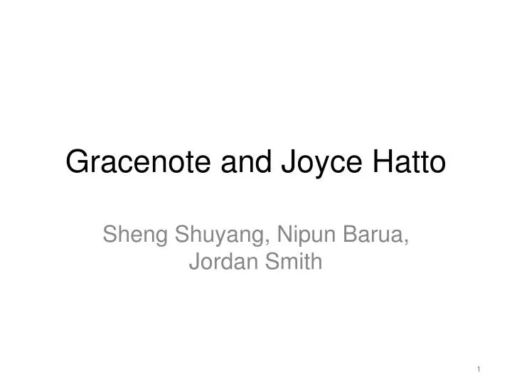 gracenote and joyce hatto