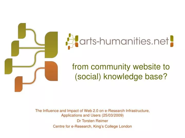 from community website to social knowledge base