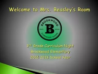 Welcome to Mrs. Beasley’s Room