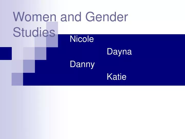 women and gender studies