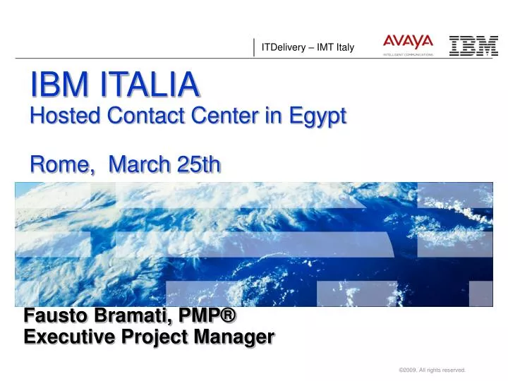 ibm italia hosted contact center in egypt rome march 25th