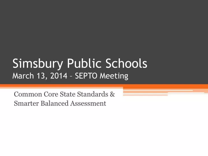 simsbury public schools march 13 2014 septo meeting