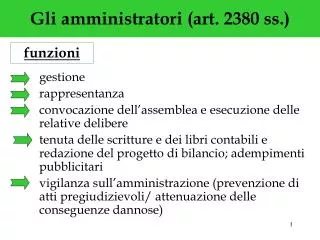 gli amministratori art 2380 ss