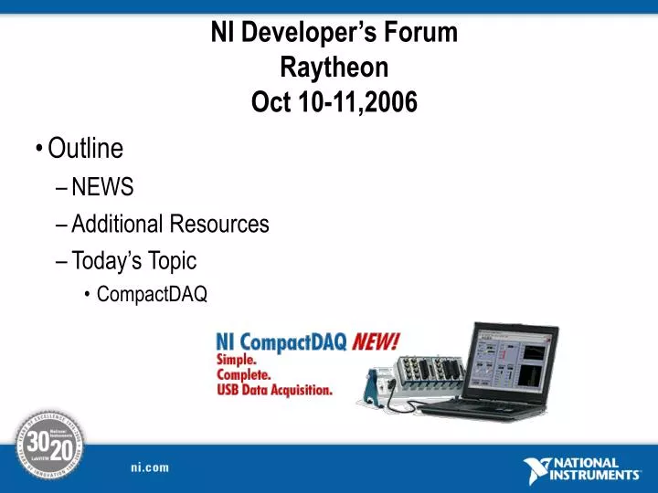 ni developer s forum raytheon oct 10 11 2006