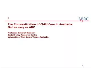 WELCOME TO THE WORLD OF AUSTRALIAN CHILD CARE!