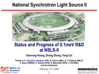 National Synchrotron Light Source II