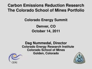 Colorado Energy Summit Denver, CO October 14, 2011
