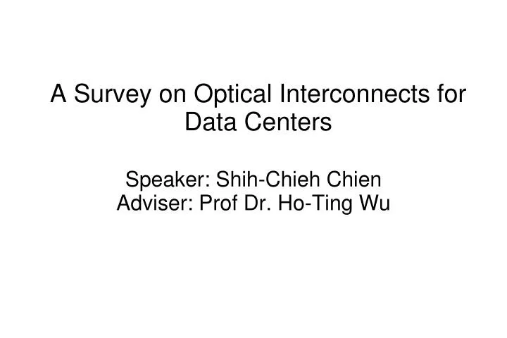 speaker shih chieh chien adviser prof dr ho ting wu