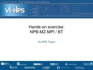 Hands-on exercise: NPB-MZ-MPI / BT