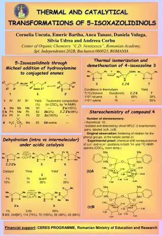 THERMAL AND CATALYTICAL TRANSFORMATIONS OF 5-ISOXAZOLIDINOLS
