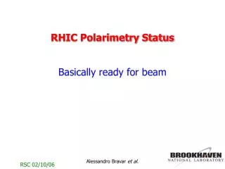 RHIC Polarimetry Status