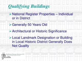Qualifying Buildings