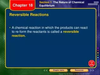 Reversible Reactions
