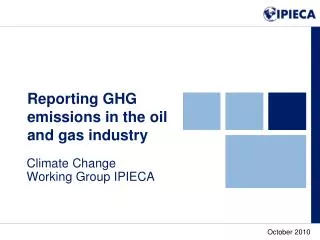 Reporting GHG emissions in the oil and gas industry