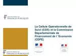 COS - CDFE - slide 1