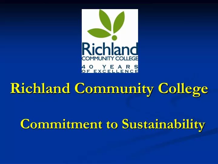 richland community college commitment to sustainability