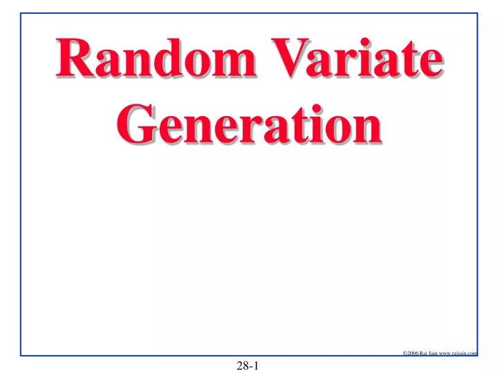 random variate generation