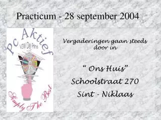 practicum 28 september 2004