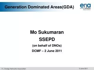 Generation Dominated Areas(GDA)