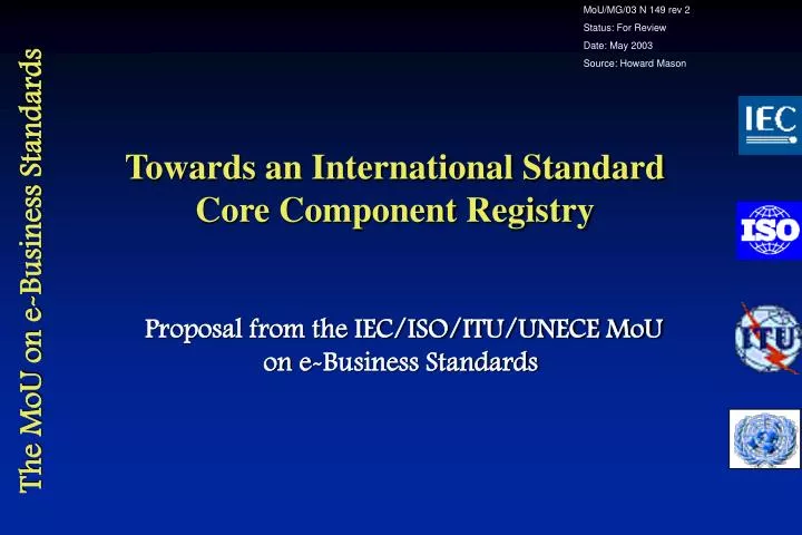 towards an international standard core component registry