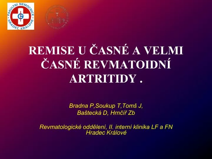 remise u asn a velmi asn revmatoidn artritidy