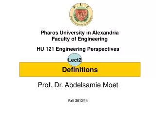 HU 121 Engineering Perspectives