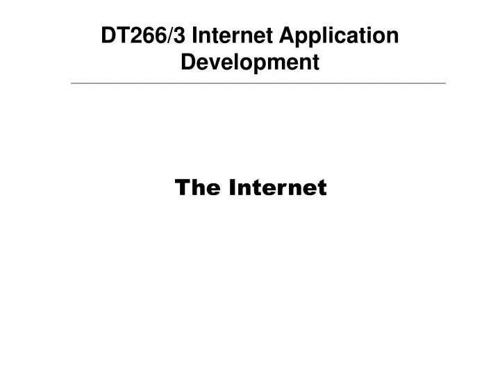 dt266 3 internet application development