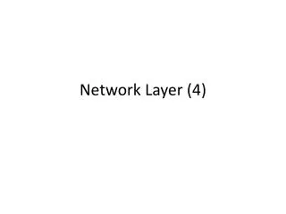 Network Layer (4)
